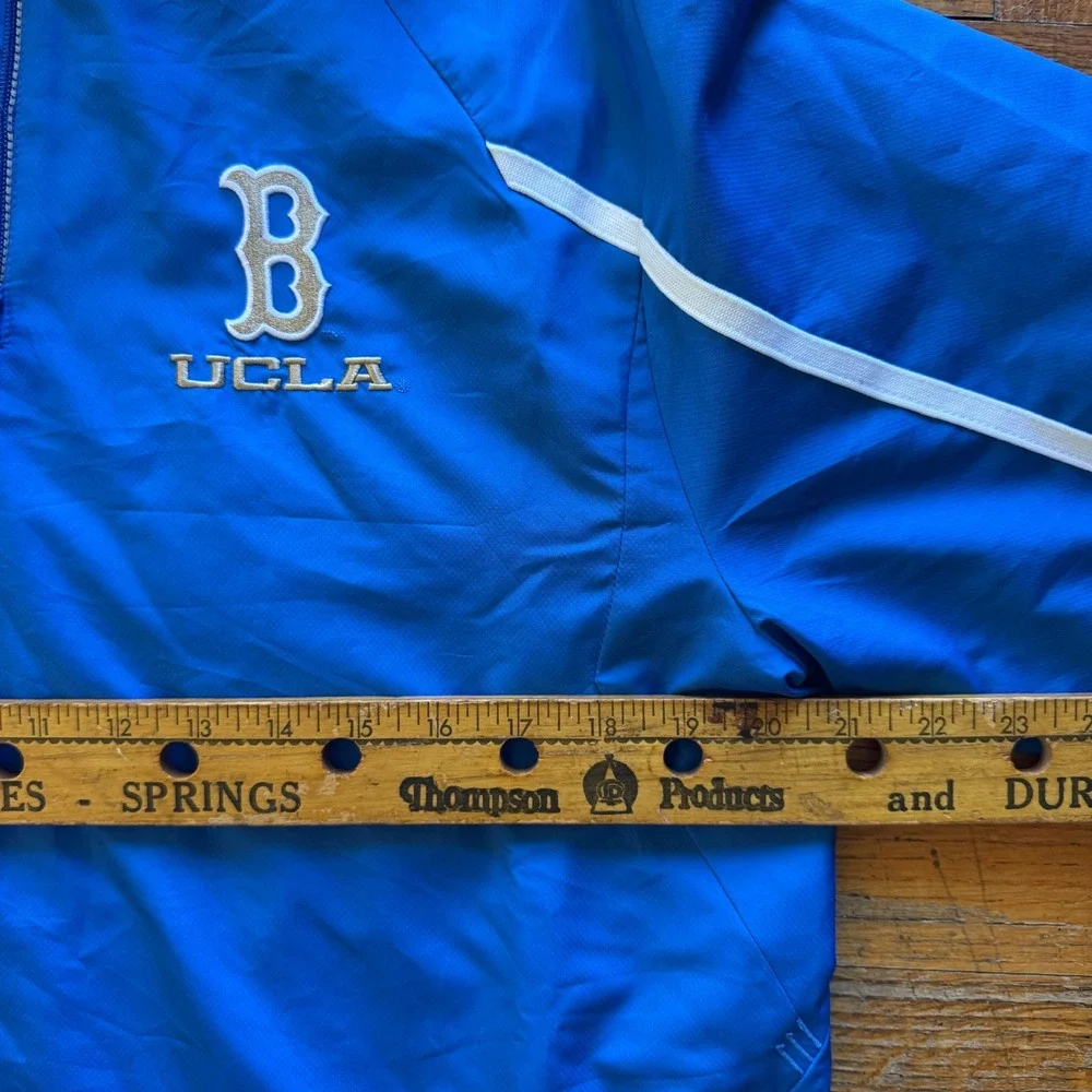 Adidas UCLA Bruins Climaproof Quarter Zip Windbreaker Blue Mens Small Jacket